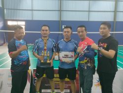 Lapas Muara Enim Juarai Turnamen Badminton HDKD Ke – 77 Tahun 2022