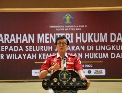Arahan Menkumham Kepada Jajaran Kemenkumham Riau : “Terapkan Prinsip 4L : To Live, To Love, To Learn, To Leave Legacy”