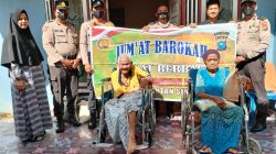 Jum’ at Barokah, Polsek Kuantan Mudik Bagi Sembako Untuk Warga Kurang Mampu, Lansia dan Disabilitas