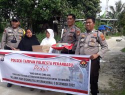 Memperingati Hari Disabilitas Internasional, Polsek Tampan Polresta Pekanbaru (Polda Riau) berikan bantuan terhadap penyandang Disabilitas