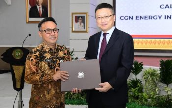 Sekda Bengkalis dr.Ersan Saputra TH Saksikan MoU Calypte Holding Dengan CGN Energy